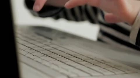 Child using laptop computer 3 of 5 Stock Footage 20475209