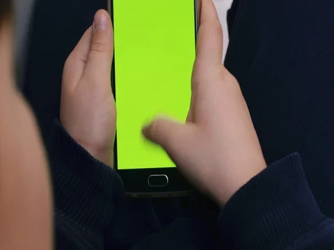 Child using smart phone Stock Footage 72225631