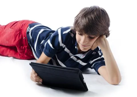 Child using tablet computer Stock Photos