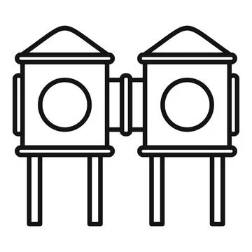 Child vacation icon outline vector. Water park Ilustración de archivo