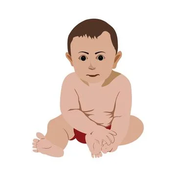 Child vector design illustration on a white background Stock Illustration