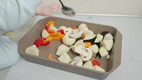 Child with vegetables Stock Footage 272676178