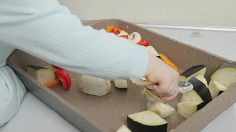 Child with vegetables Stock Footage 272676319