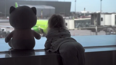 The child is waiting for boarding Stock Footage 101492917