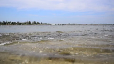 The child walks on water Stock Footage 76774636