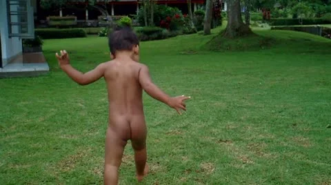 A Child was Running Stock Footage 10688879