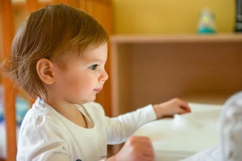 Child watching tablet Stock Photos
