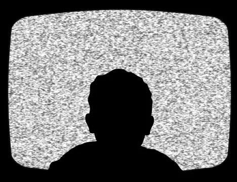 Child watching tv Stock Illustration