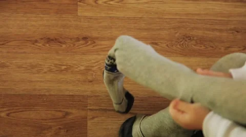 The child wears tights Video stock 53747952