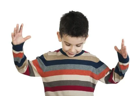 Child who looking down Stock Photos
