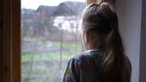 Child by the window Stock Footage 127448504