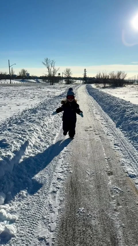  The child in winter Stock Footage 296854683