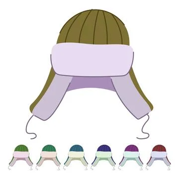 Child winter hat kid vector cartoon graphic Stock Illustration
