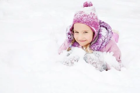 Child in winter Stock Photos