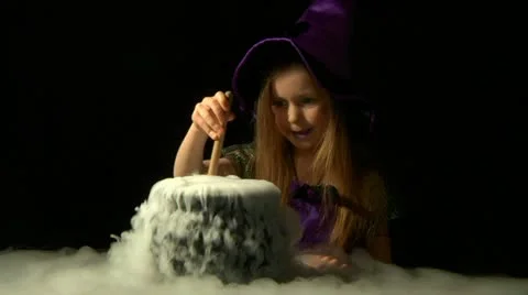 Child in witch costume Stock Footage 22664067