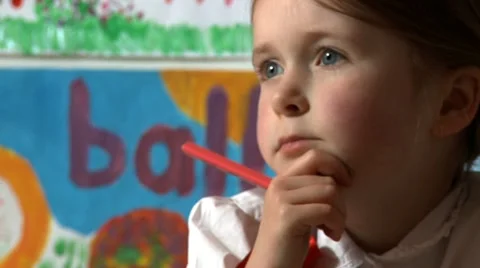 Child writing Stock Footage 22667613