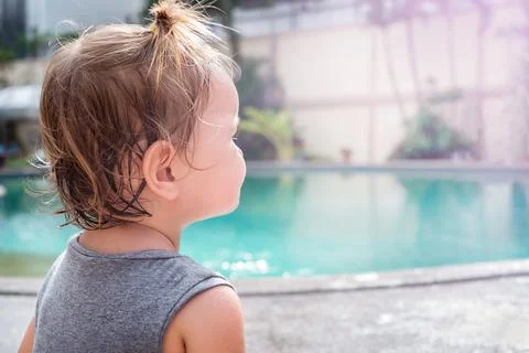 Child on the yard Stock Photos