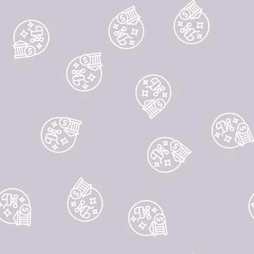 Childbirth benefits line seamless pattern Stock Illustration