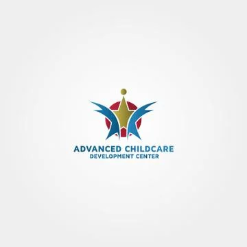 Childcare Development logo design Stock Illustration