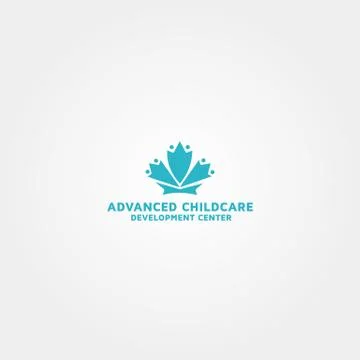 Childcare Development logo design template Illustrazione stock