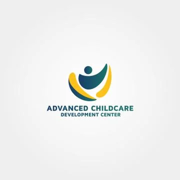 Childcare Development logo design template idea Illustrazione stock