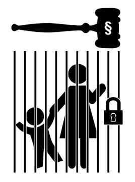Childcare in Prison Illustrazione stock