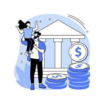 Childcare subsidy abstract concept vector illustration. Stock Illustration
