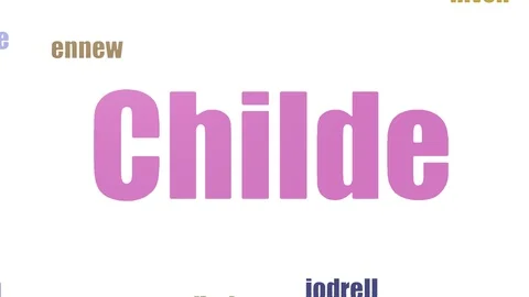 Childe Tag Cloud Animated On White Background Stock Footage 103562512