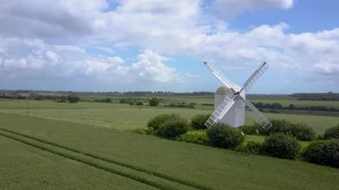 Childenden Windmill Tracking Stock Footage 136219641
