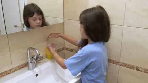 Childhood with clean hands. Stock Footage 233122446