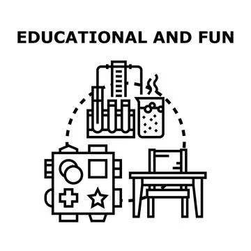 Childhood education combining scientific learning and playful development Stock Illustration