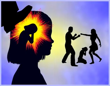 Childhood Trauma Illustrazione stock