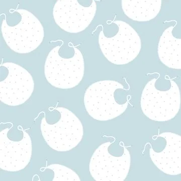 Childish background with bib Stock Illustration