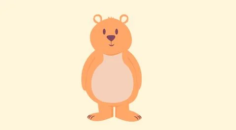 Childish Bear Illustrazione stock