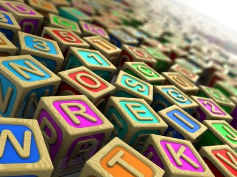 Childish cubes Illustrazione stock