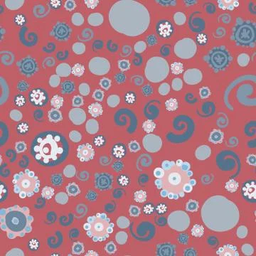 Childish Design Seamless Floral Pattern in vector Stock Illustration