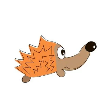 Childish hedgehog  Stock Illustration