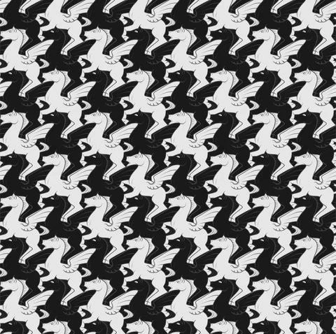 Childish pegasus pattern design Stock Illustration