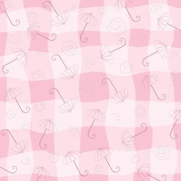 Childish seamless pattern with umbrellas Stock Illustration
