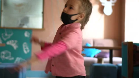 Childred after quarantine Stock Footage 132455151