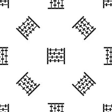 Children abacus pattern seamless black Illustrazione stock