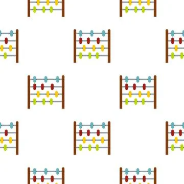 Children abacus pattern seamless Illustrazione stock