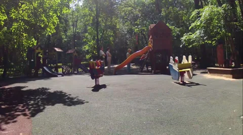 Children activity at the PlayGround. Time Lapse. Stock Footage 38988098