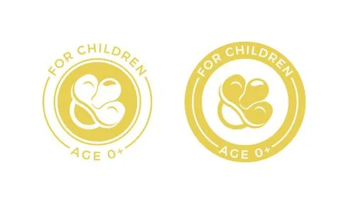 For children age label vector pacifier Stock-Illustration