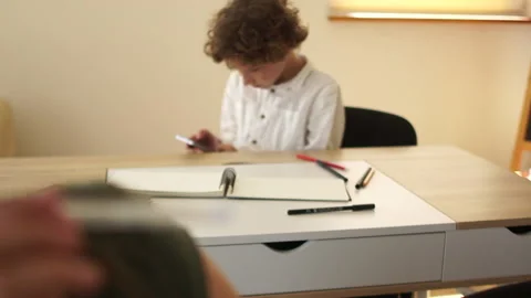 Children and gadgets, back to school. Two schoolgirls fooling around have fun Stock Footage 167615088