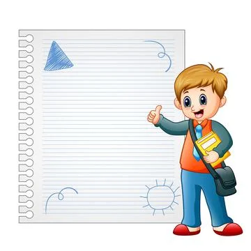 Children are learn something on book Stock Illustration