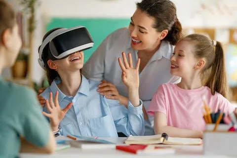 Children are learning in the class Stock Photos