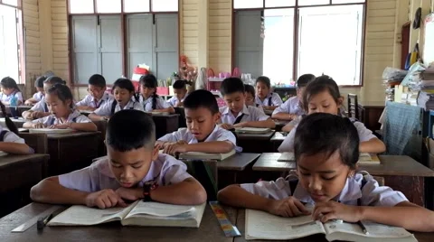 Children are learning Thailand Stock Footage 47115111