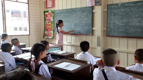 Children are learning Thailand Stock Footage 47116037