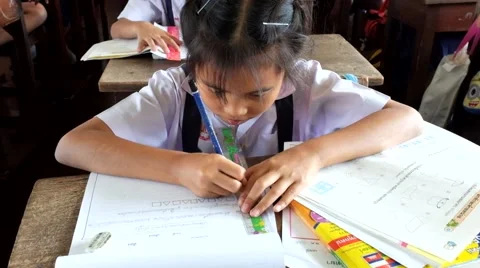 Children are learning Thailand Stock Footage 47116394